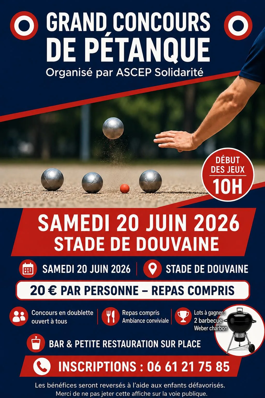 Grand concours de pétanque — 20 juin 2026